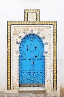 Sidi Bou Said Prints: Colourful door, Sidi Bou Said, Tunisia