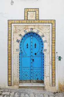 Ornate Prints: Colourful door, Sidi Bou Said, Tunisia