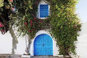 Ornate Prints: Colourful door, Sidi Bou Said, Tunisia