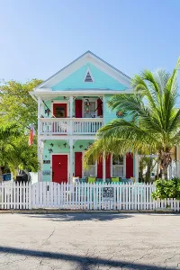 Home Prints: Colourful facade, Key West, Florida Keys, Florida, USA