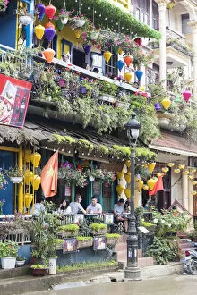Colourful facade of a restaurant on the main street in Sapa, Sa Pa District; Lao Cai