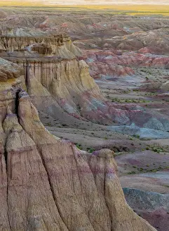 Mongolia Prints: Colourful geology, Tsagaan Suvarga Canyon, Gobi Region, Mongolia, Asia