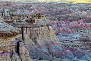 Mongolia Prints: Colourful geology, Tsagaan Suvarga Canyon, Gobi Region, Mongolia, Asia