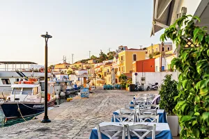 Chalki Prints: The colourful harbour in Halki, Chalki, Dodecanese Islands, Greece