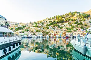 Symi Prints: The colourful harbour in Symi, Dodecanese Islands, Greece