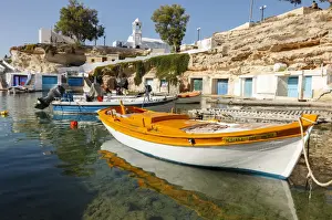 Mandraki Prints: Colourful house in the small village of Mandraki on the island of Milos, Cyclades, Greece