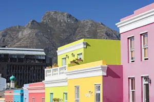 Colourful houses in Bo Kaap, Cape Town, Western Cape, South Africa