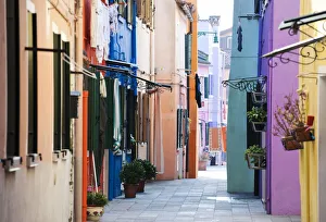 Burano Prints: Colourful houses in Burano, Veneto region, Italy