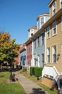 Colourful Houses Prints: Colourful houses, Charlottetown, Prince Edward Island, Canada, North America