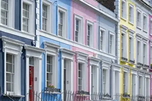 Notting Hill Prints: Colourful houses in Notting Hill, London, England, UK