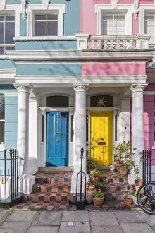 Door Gallery: Colourful houses in Primrose Hill, London, England, UK