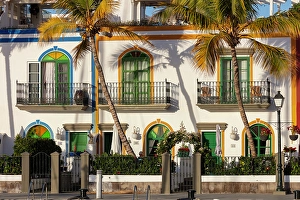 Canary Prints: Colourful houses in Puerto de Mogan, Gran Canaria, Canary Islands, Spain