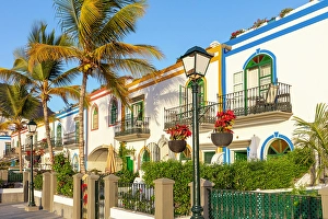 Canary Prints: Colourful houses in Puerto de Mogan, Gran Canaria, Canary Islands, Spain