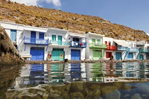 Colourful houses in the small village of Klima on the island of Milos, Cyclades, Greece Colourful houses in the small village of Klima on the island of Milos, Cyclades, Greece