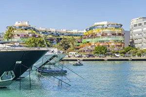 Images Dated 3rd March 2022: The colourful Las Boas de Ibiza apertment complex, designed by Jean Nouvel, Marina Ibiza