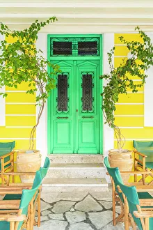 Images Dated 10th January 2023: Colourful local architecture, Symi, Dodecanese Islands, Greece