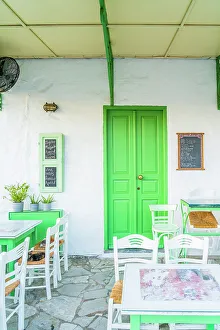Colourful local architecture, Symi, Dodecanese Islands, Greece