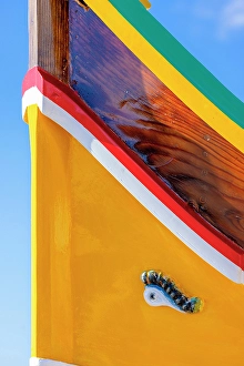 Dghajsa Prints: A Colourful Luzzu with the Eye of Osiris in Marsaxlokk Harbour