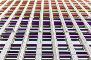 Perspective Prints: Colourful office windows in the City of London, London, England
