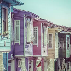 Images Dated 13th May 2021: Colourful Ottomon era houses, Balat, Istanbul, Turkey