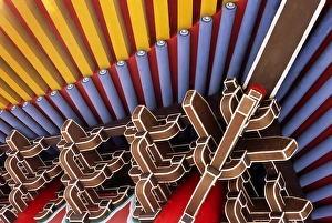 Colourful pagoda detail at the Chuk Lam Sim Monastery Colourful pagoda detail at the Chuk Lam Sim Monastery