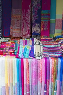 Yangshuo Gallery: Colourful scarves, Yangshuo, Guangxi, China