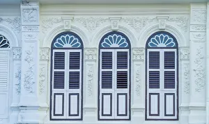 Shuttered Prints: Colourful shuttered windows in the Old town, Phuket, Thailand