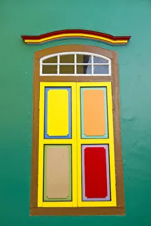 Shutters Gallery: Colourful shutters of villa in Little India, Singapore