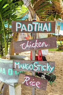 Koh Tao Prints: Colourful signage, Sairee Beach, Koh Tao, Surat Thani Province, Thailand