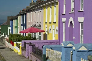 Images Dated 11th August 2021: Colourful Terraced Houses, Pembrokeshire, Wales