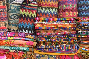 Colourful Textiles and crafts in San Pedro, Ambergris Caye, Caribbean, Central America Colourful Textiles and crafts in San Pedro, Ambergris Caye, Caribbean, Central America