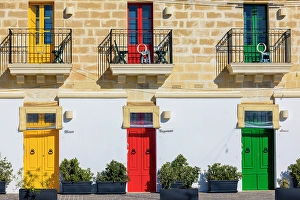 Built Structure Prints: Colourful Traditional Houses in Marsaxlokk, Malta, Southern Europe