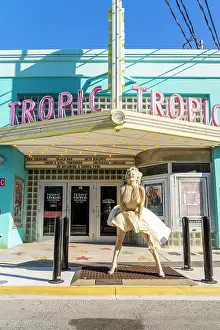 Key West Prints: The colourful Tropic Cinema, Key West, Florida Keys, Florida, USA