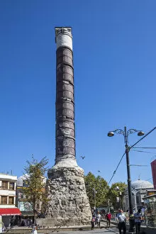 Images Dated 9th October 2020: Column of Constantine, Fatih district, Istanbul, Turkey