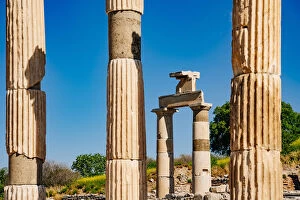 Images Dated 19th June 2019: Column ruins of ancient Ephesus, Selcuk, Izmir Province, Turkey