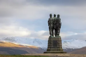 March Prints: The Commando Memorial near Spean Bridge, Lochaber, Scotland. Winter (March) 2025