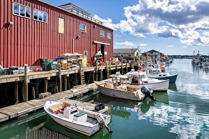 Portland Prints: Commercial Fishing Harbor Portland Maine, New England, USA