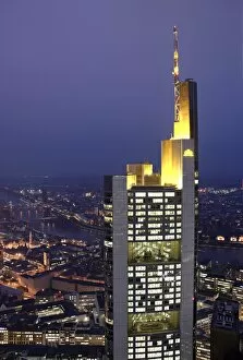 Sky Scrapers Gallery: Commerzbank Building from Helaba Building, Frankfurt, Hessen, Germany