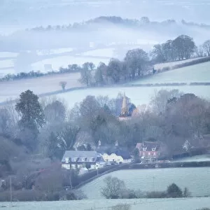 Images Dated 6th April 2021: Compton Abbas from Melbury Hill, Blackmore Vale, Dorset, England, UK