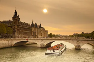 River Seine Prints: Conciergerie and River Seine, Ile de la Cite, Paris, France
