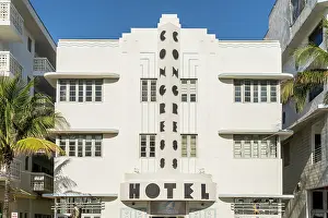 Art Deco Prints: Concourse Hotel, Art Deco facade on Ocean Drive, South Beach, Miami, Florida, USA