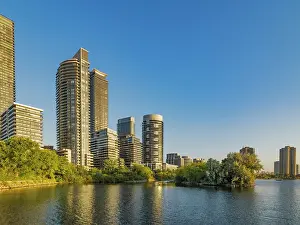 Development Prints: Condominiums along Lake Ontario shoreline at Humber Bay in Toronto, Ontario, Canada