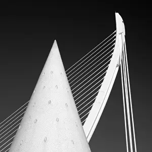Sciences Prints: Detail of conical elevator shaft and the Assut d'lor Bridge