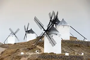 Consuegra Prints: Consuegras windmills referred in Dom Quijote de la Mancha. Castilla-La Mancha, Spain