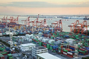 Images Dated 9th November 2011: Container port; Odaiba; Tokyo; Japan