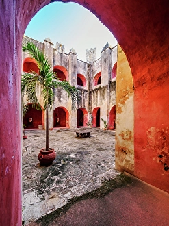 Convent of San Bernardino de Siena, interior, Valladolid, Yucatan State, Mexico