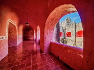 Valladolid Prints: Convent of San Bernardino de Siena, interior, Valladolid, Yucatan State, Mexico