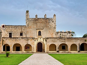 Valladolid Prints: Convent of San Bernardino de Siena, Sisal Park, Valladolid, Yucatan State, Mexico