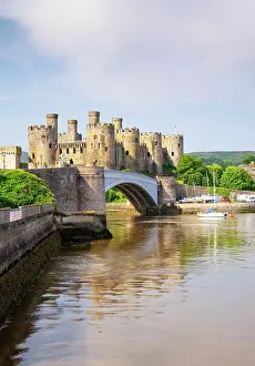 North Wales Prints: Conwy Castle from the Afon Conwy, Conwy, Wales