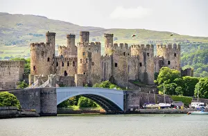 North Wales Prints: Conwy Castle from the Afon Conwy, Conwy, Wales